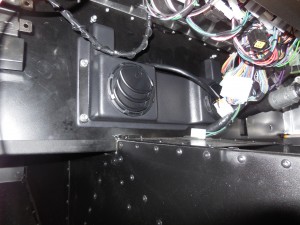 View of the heater from the footwell